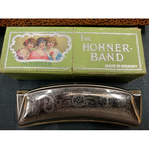 164 - TWO VINTAGE GERMAN HOHNER GERMAN HARMONICAS