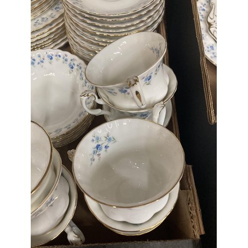 802 - A LARGE QUANTITY OF ROYAL ALBERT 'MEMORY LANE' TEA AND DINNER WARE TO INCLUDE A COFFEE POT, CUPS, SA... 