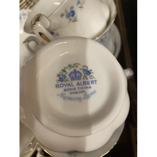 802 - A LARGE QUANTITY OF ROYAL ALBERT 'MEMORY LANE' TEA AND DINNER WARE TO INCLUDE A COFFEE POT, CUPS, SA... 