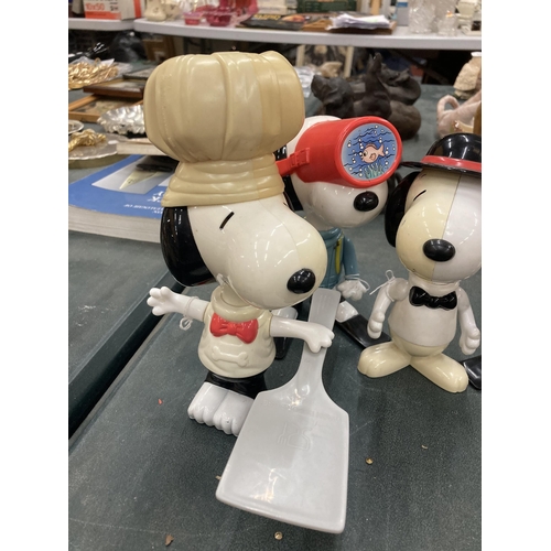 834 - FOUR VINTAGE McDONALD'S SNOOPY MODELS