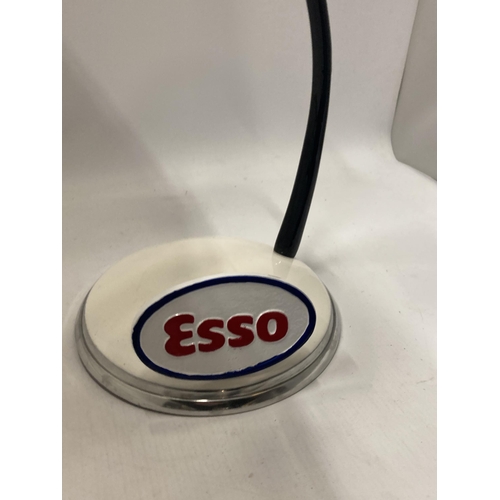 855 - A CHROME ESSO PETROL PUMP HANDLE HEIGHT 32CM