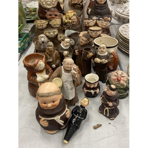 872 - A LARGE COLLECTION OF VINTAGE MONK FIGURES