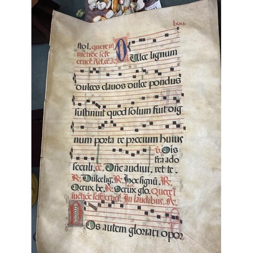 901 - THREE ANTIQUE LATIN HANDWRITTEN MUSICAL SHEETS