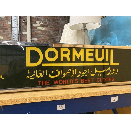 910 - AN ILLUMIONATED DORMEUIL SIGN