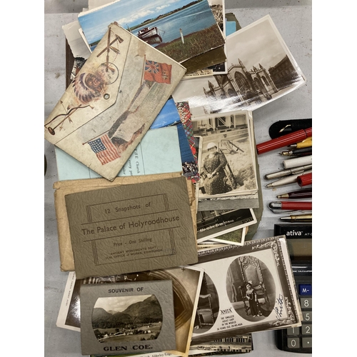 930 - A QUANTITY OF VINTAGE POSTCARDS AND PHOTOS TO INCLUDE ST ANNES ON SEA, GLEN COE AND THE PALACE OF HO... 