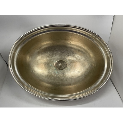 64 - A GOOD QUALITY SILVER PLATED FOOD WARMER COVER