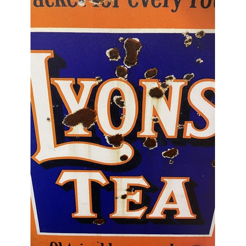 72 - A LYONS TEA METAL SIGN