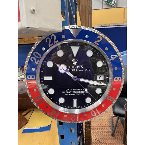 89 - A DEALERS WALL CLOCK