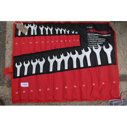 1459 - A NEW CHROME VANADIUM METRIC 25 PIECE SPANNER SET NO VAT