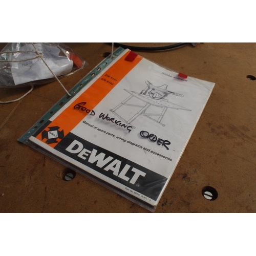 151 - DEWALT DW8101 SAW IN GOOD WORKING ORDER WITH MANUAL NO VAT