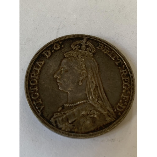 381A - AN 1890 SILVER CROWN