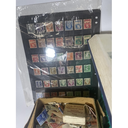 389 - PLASTIC CRATE HOUSING STAMP COLLECTIONS FROM GB , FRANCE , SWITZERLAND , ITALIAN COLONIES , AUSTRALI... 