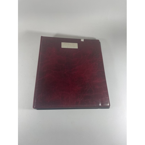 401 - RED BINDER CONTAINING UK COINAGE G1111 – QE11  . QV 1853 1D