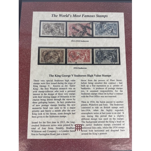 414 - GREAT BRITAIN “THE SEAHORSES HIGH VALUE STAMPS” DISPLAYED IN SPECIAL FOLDER