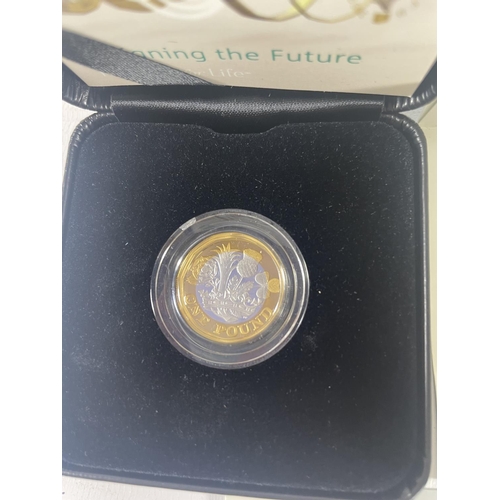 436 - UK 2017 NATIONS OF THE CROWN , £1 SILVER PROOF PIEDFORT COIN . BOXED WITH COA