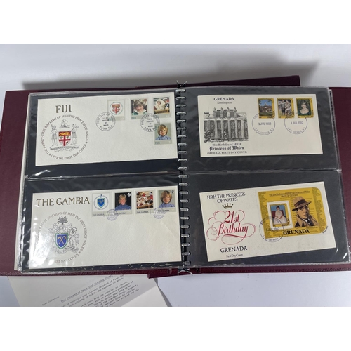 451 - PRINCE OF WALES 21ST BIRTHDAY  , COMPLETE COLLECTION OF OF FDC’S IN BINDER