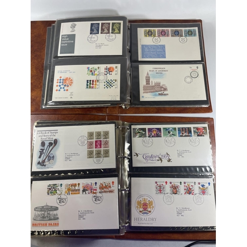 460 - GB TWO BOXED POST OFFICE FDC ALBUMS , 1973/80 AND 1980/84