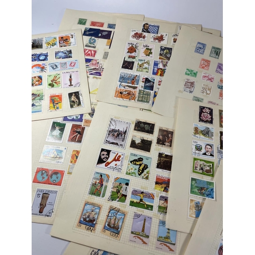 473 - A COLLECTION OF CUBAN STAMPS