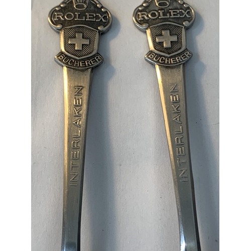 630 - TWO VINTAGE ROLEX BUCHERER SPOONS