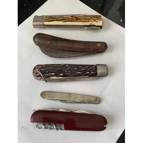 656 - FIVE VINTAGE PEN KNIVES