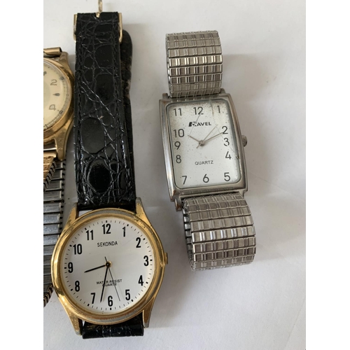 659 - FOUR VARIOUS FASHION WATCHES TO INCLUDE SEKONDA, REFLEX, RAVEL ETC