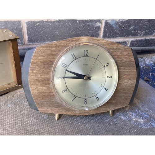 1000 - TWO VINTAGE METAMEC MANTLE CLOCKS