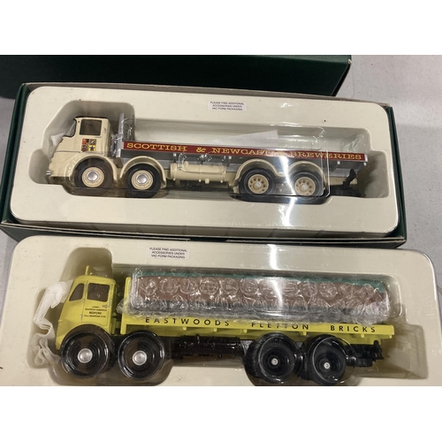 1017 - A CORGI EASTWOOD FODEN F6 LORRY AND A SCOTTISH NEWCASTLE ERF KV LORRY