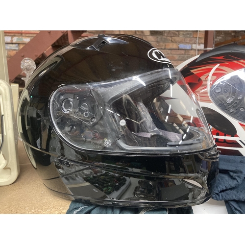 1026A - AQ HJC MOTORCYCLE HELMET WITH BAG