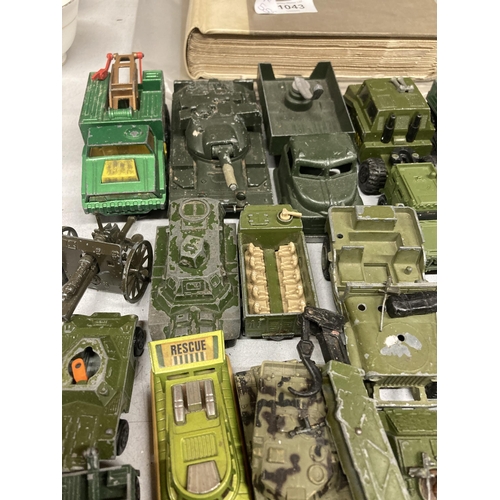 1044 - A QUANTITY OF MATCHBOX MODEL MILITARY VEHICLES