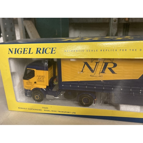 1077 - A BOXED CORGI MODEL OF A RENAULT NIGEL RICE WAGON 75605