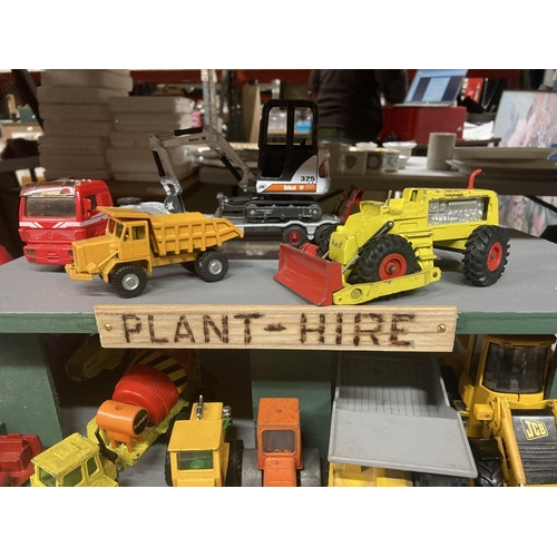 1082 - A PLANT HIRE GARAGE WITH TWELVE VARIOUS VEHICLES AND MACHINES