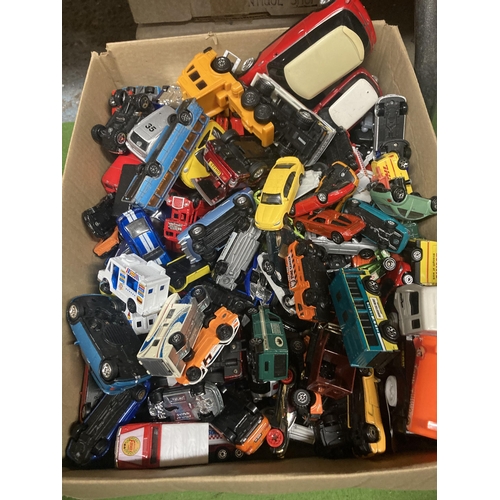 1097 - A LARGE QUANTITY OF TOY CARS, TRACTORS, TANKERS, ETC.,