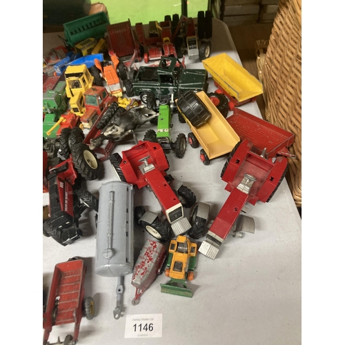 1146 - A LARGE QUANTITY OF VINTAGE FARM VEHICLES