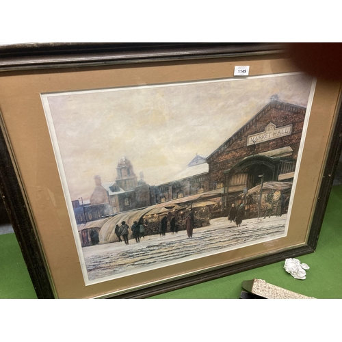 1149 - A QUANTITY OF PRINTS  TO INCLUDE A LARGE ONE OF A MARKET PLACE SIGNED DAVID W BARROW, FLORAL STILL L... 