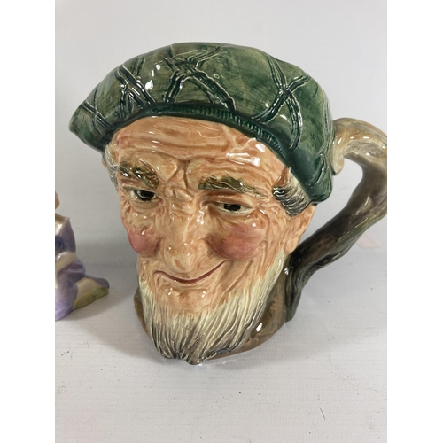 783 - THREE CERAMICS TO INCLUDE A TOBY JUG 