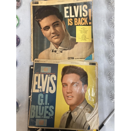 964 - A QUANTITY OF 33RPM VINYL ELVIS PRESLEY RECORDS PLUS A COLLECTION OF 45RPM BEATLES SINGLES