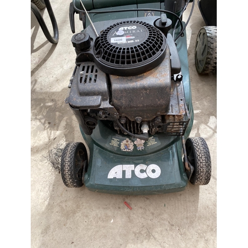 1606 - AN ATCO ADMIRAL 16S LAWN MOWER WITH BRIGGS AND STRATTON ENGINE AND GRASS BOX