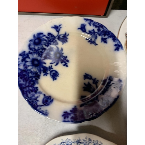 1249 - A QUANTITY OF CERAMIC PLATES TO INCLUDE ROYAL ALBERT AND BORDER FINE ARTS CABINET PLATES, W. & E. CO... 