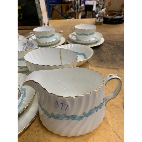 1300 - A LARGE QUANTITY OF MINTON ARDMORE CERAMICS TO INCLUDE CUPS, PLATES AND A TEAPOT