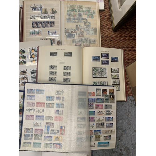 375 - A LARGE QUANTITY OF GREAT BRITAIN AND THE COMMONWEALTH STAMPS IN ALBUMS - 11 ALBUMS IN TOTAL