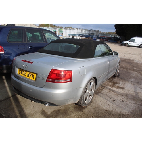 165 - AN AUDI A4 COVERTABLE AUTOMATIC SM06 WKK APPROX 118800 MILES FIRST RG 2/8/06 SAT NAV AR CON WHILST A... 