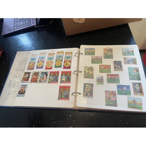 320A - THE ROYAL FAMILY STAMP ALBUM OF WORLD STAMPS - RUSSIA, MONGOLIA. VAE ETC