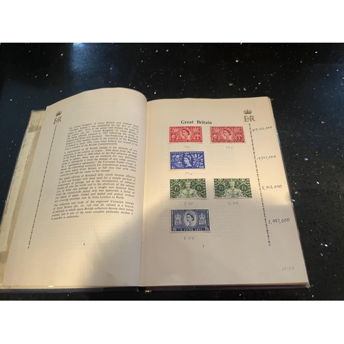 420A - A CORONATION OF QUEEN ELIZABETH II STAMP ALBUM BELIEVED COMPLETE AND A STANLEY GIBBONS KALEIDOSCOPE ... 