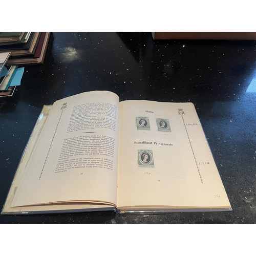 420A - A CORONATION OF QUEEN ELIZABETH II STAMP ALBUM BELIEVED COMPLETE AND A STANLEY GIBBONS KALEIDOSCOPE ... 