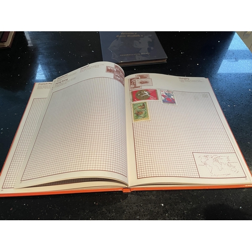 420A - A CORONATION OF QUEEN ELIZABETH II STAMP ALBUM BELIEVED COMPLETE AND A STANLEY GIBBONS KALEIDOSCOPE ... 