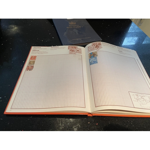 420A - A CORONATION OF QUEEN ELIZABETH II STAMP ALBUM BELIEVED COMPLETE AND A STANLEY GIBBONS KALEIDOSCOPE ... 