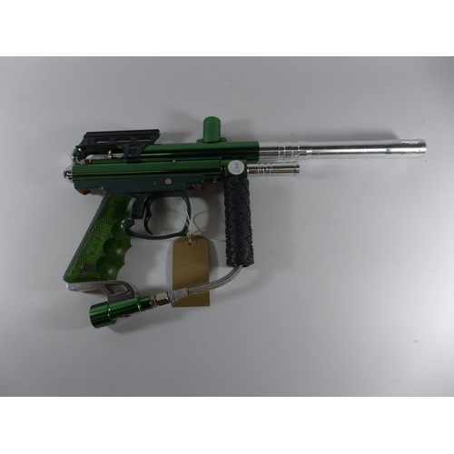 383 - A SPYDER VICTOR II PAINTBALL GUN, 25CM BARREL, LENGTH 45CM