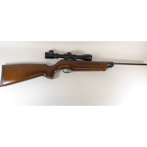 396 - A WEIHRAUCH HW35K .22 CALIBRE AIR RIFLE, 41CM BARREL, FITTED WITH 30 X 40E TELESCOPIC SIGHTS, LENGTH... 