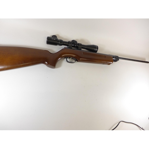 396 - A WEIHRAUCH HW35K .22 CALIBRE AIR RIFLE, 41CM BARREL, FITTED WITH 30 X 40E TELESCOPIC SIGHTS, LENGTH... 