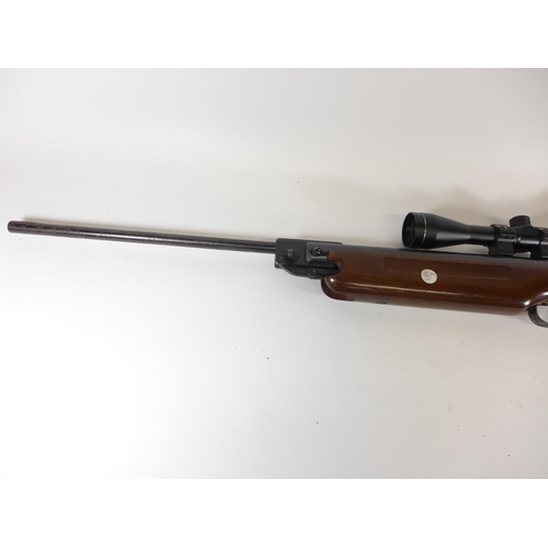 396 - A WEIHRAUCH HW35K .22 CALIBRE AIR RIFLE, 41CM BARREL, FITTED WITH 30 X 40E TELESCOPIC SIGHTS, LENGTH... 